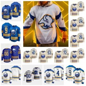 Benutzerdefinierte Herren Damen Jugend Buffalo Reverse Retro Sabres Trikot Alex Tuch Rasmus Dahlin Owen Power Jeff Skinner Jack Quinn Victor Olofsson Kyle Okposo Tage Thompson