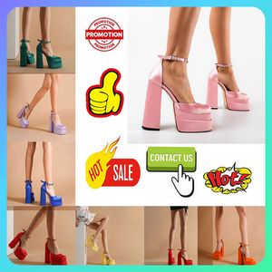 Designer Casual Platform Luxury High Heels Dress Shoe for women Sexy style Thick soles Heel Increase height Anti slip wear resistant Decorate leg shape stage