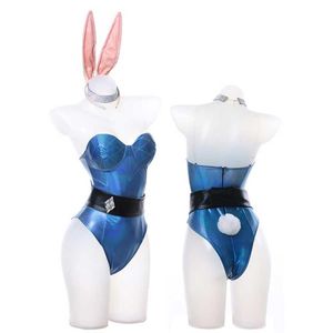 Lol kda ahri cosplay costume bunny flicka uniform för halloween party215p