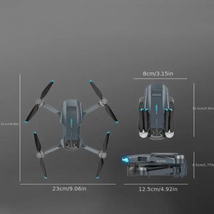 F194 Mini Drone HD Doppia Fotocamera GPS Dron Motore Brushless RC Elicottero Pieghevole Quadcopter Fly Giocattolo Regali UAV