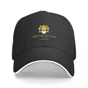 Cappellini da baseball MSC Yacht Club Logo Design Berretto da baseball Cappelli da festa Cappello di lusso da donna da uomo