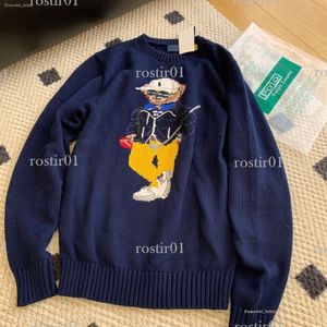 RL Bear's Women's Sweters Kobieta okrągła szyja i SWEATER SWEATER W SWEATER KLASYCZNY Moda RL Mały haft haftowy Laurens Button 2858