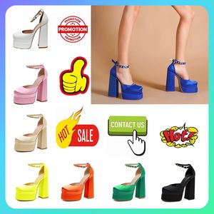 Designer Casual Platform Luxury High Heels Dress Shoe For Women Patent Sexig stil Tjocka sulor Häl Ökning Höjd Anti Slip Wear Resistant Party