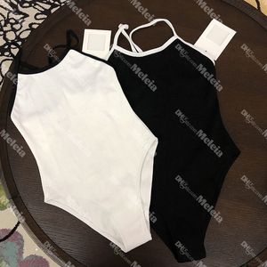 Metallbrev baddräkter kvinnor designer bodysuits bikini sexig rygglös en bit badkläder sommarlovstrand slitage