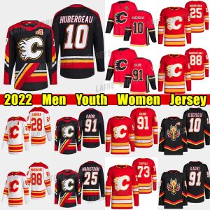 #10 Jonathan Huberdeau Reverse Retro Hockey Jersey #91 Nazem Kadri Flames #25 Jacob Markstrom Elias Lindholm Andrew Mangiapane Tyler Toffoli