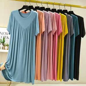 Women's Sleepwear Nightgowns Sleeve Women Short Long Dresses Modal Homewear Large Female Size Nightdress Casual Summer Loose