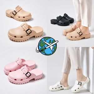 Designer-Damensandalen „Woody“, flauschige, flache Pantoletten, beige, weiß, schwarz, rosa, Spitze, Schriftzug, Leinen, flauschige Hausschuhe, Sommerhausschuhe, Damensandalen