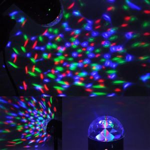 Luce da discoteca colorata DMX 3W DJ LED Testa mobile automatica Luce da palco rotante Luci da sera in cristallo RGB LL