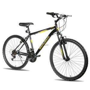 Biciclette Uomo Donna 26 pollici 21 velocità Twist Shifter Mountain Bike Bicicletta da pista in acciaio ad alto tenore di carbonio per adulti con forcella ammortizzata ispessita