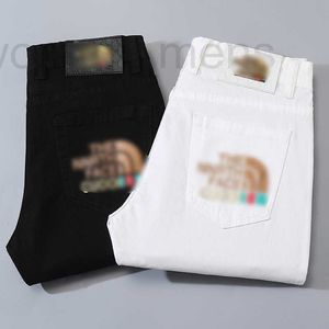 Jeans masculinos designer 2023 primavera nova marca de moda branca jeans para homens casuais calças de algodão puro fino ajuste j8y2