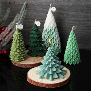 Craft Tools 3D Christmas Tree Candle Molds Silicone Pine Tree Silicone Mold for Epoxy Resin Casting DIY Aromatherapy Candles YQ240115