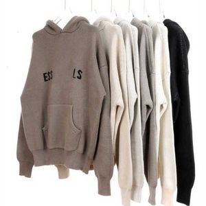 Essentialsclothing stickad tröja essentialshoodies kläder män kvinnor hoodies essentals svettas essentialsweats jumper hip hop streetwear överdimensionerad tröja