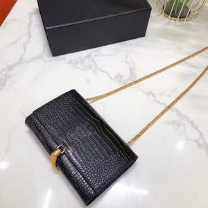 Designer Alligator Leder Umhängetaschen Handtaschen Clutch Lady Cowhide Quaste Handtasche Messenger Krokodile Women Cross Body Bag Mode rein 2024