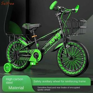 Bikes Little Star Children's Bicycle Boy 3-6-7-8-10 Years Old Children Pedal Bicycle Baby Stroller With Auxiliary Wheel Three Styles