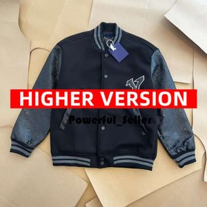 Jaquetas masculinas marca de moda homens mulheres jaqueta l vintage solto manga longa verde beisebol homem hip hop outono varsity casual quente bombardeiro roupas 8618