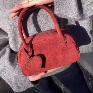 Borse a tracolla Borsa da donna alla moda Borsa rossa classica vintage elegante Autunno Inverno Borsa a tracolla quotidiana con cerniera di alta qualità