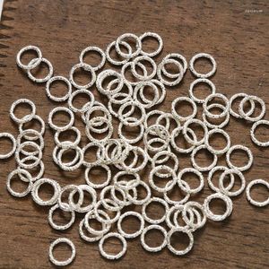 Dekoracyjne figurki 50pcs 8 mm małe złącza ze stopu srebrne złącza do biżuterii DIY znajdująca akcesoria kolczyków