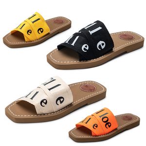 Luxury Slide Slippers Womens Black Designer Slides Sandals Mules Letter Female Fashion Women Wool Summer Flat Sandal Casual Thick Bottom Net Red Flip Flops Cross