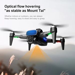 Drone K90 con 2 batterie: telecamera tripla HD elettrica regolabile, posizionamento globale GPS, evitamento ostacoli a 360°, motore brushless, stabilizzazione di volo.