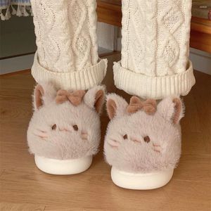 Slippers ASIFN Women's Cotton Keep Warm Autumn Winter Soft Soles Indoor Cute Little Kittens Comfortably Wrap Around The Heels