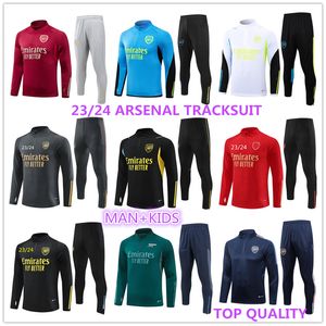 2023 2024 PEPE SAKA ARSEN Vuxen Tracksuit fotbollsfotbollströjor 23 24 Gunners Training Suit Odegaard Thomas Tierney Smith Rowe Transport Men Kids Sportwear Kit