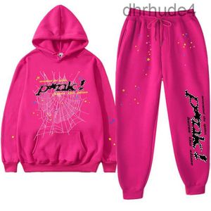 Men's Tracksuits Sp5der Young Thug 555555 Men Women Hoodie High Quality Foam Print Spider Web Graphic Pink Sweatshirts Y2k Pullovers TIXA 35F8 ZZAI