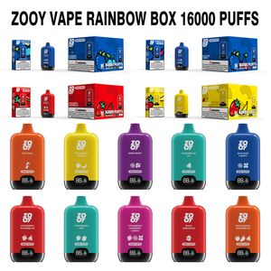 EU-Lager Zooy Vape Rainbow Box 16k 10k Savage Vape 15k Puff Box 12k Vapes Einweg-Puff 15000 Vape Puff Zooy Bar 16000 Puffs