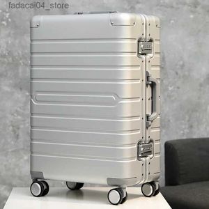 Valigie Valigia da viaggio 100% alluminio 24 Spinner 20 Trolley portabagagli da lavoro su ruota 28 pollici Q240115