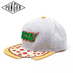 Pangkb Brand Pizza Cap Cartoon Animation Grey Hap Hip Hop Katwear Casual Custom Wholesale Sun Baseball Sports Cap 240113