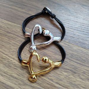 Designer Jewelry Bracelet Fashion Brand Spanish Unode50 Leather Rope Heart Nail Niche Trend