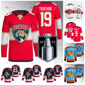 커스텀 하키 저지 남성 여성 젊은 플로리다 '패스 터즈 '19 Matthew Tkachuk Aleksander Barkov Carter Verhaeghe Brandon Montour Sam Bennett Sam Reinhart