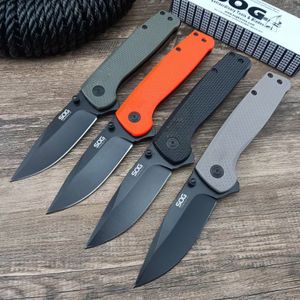 Coltello tascabile pieghevole S.O.G D2 Materiale in acciaio Lama Manico in fibra di nylon Campeggio Tattico esterno Combattimento Coltelli da autodifesa Strumento EDC