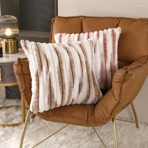 Poduszka futro rzut poduszka zimowa ciepło puszysta okładka na sofę luksusowe dekoracje domowe okładki fundas de cojines