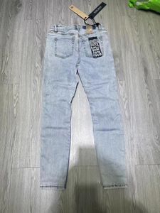 Mens jeans ksubi jeans mode jeans baggy äkta märke lila jeans elastiska avslappnade långa mens sommar nya stylek86d jeans uomo 5wtg