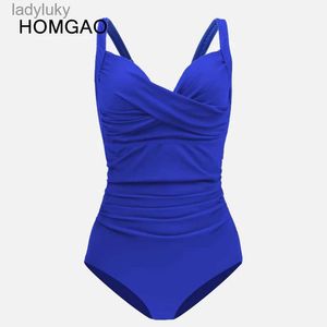 Swim Wear Homgao Push Up One Piece Swimsuit For Women Sexig Mage Control Swimwear Beach Wear 2023 Summer Bathing Suits XL-4XL Monokinil240115