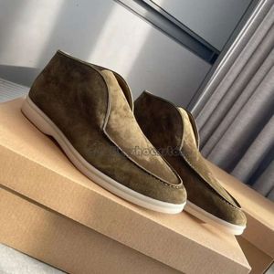 Le scarpe da designer di nuove scarpe più vendute LP LP Moafer Open Walk Summer Lats Piano Moccasins in gomma Sole Gentleman Party Walking Top Top Suede Cow in pelle con 606