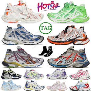 Runner originale 7.0 Casual Scarpe trasmetti gli allenatori di senso Triple S Black White Pink Decostruction Sneaker di alta qualità Sneaker 7 Sneaker per uomini Donne di grande taglia 12