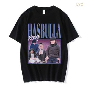 Hasbulla T-Shirt Damenbekleidung Qualität Übergroße Grafik Unisex T-Shirts Baumwolle Kleidung Mode Damen Tops Hip Hop