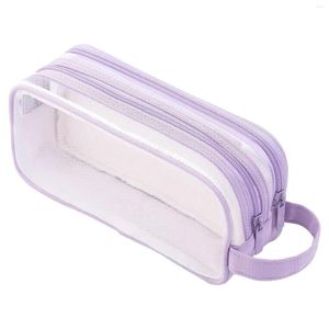 Uczeń biznesu o dużej pojemności Clear Purple 2 Compartments Office Pencil Cuter