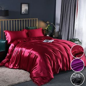 Bedding Duvet Cover Set Soft Silky Textured Comforter with Corner Ties and Zipper Closure Envelop Pillowcase 240115