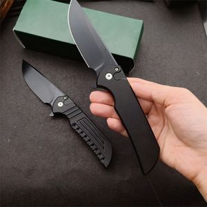 High Quality Tactical Folding Knife CPM-20CV Black Blade CNC Aviation Aluminum Handle EDC Pocket Folder Knives