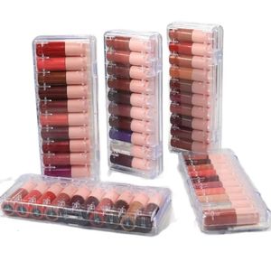 Rossetto liquido opaco Kit per trucco labbra plumper fai da te Set lucidalabbra a lunga durata Mini smalto luccicante 10 pezzi Etichetta privata 240113