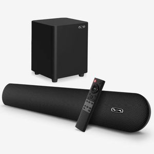 Högtalare 100W TV Soundbar 2.1 Trådlös Bluetooth -högtalarens hemmabiosystem Sound Bar 3D Surround Fjärrkontroll med Wall Mount