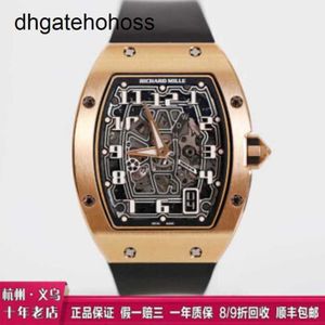 Richardmills Watches Mechanical Watch Richars Miller RM067 Ultra Thin Mens 18K Rose Gold Black Dial Date Date Display Automatisk lyx Swiss J5RV