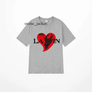 Lanvin T Shirt Designer Luxury Classic Chest Letter Tryckt Mens och Womens Top Summer Breattable High Street Cotton Loose Tees Fashion Trend Brand Galery Dept 1274