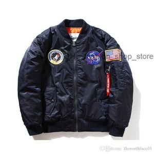 nasa Jackets Fall-flight Pilot Jacket Coat Black Green Bomber Ma1 Men Nasa Embroidery Baseball Coats with Zipper cp bomber jacket Men's Jackets 3 XEKT