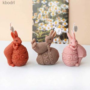 Zanaat Araçları Sevimli 3D Paskalya Tavşan Yumurta Silikon Silikon Kalıp Çikolata Aromaterapi Sabun Kalıp Diy Kek Dekoru Zanaat Hediye Yapma Araçları YQ240115