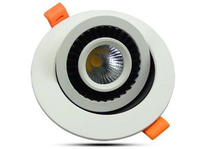 COB 3W 5W Dimble LED infälld Spot Light 360-graders roterande LED-ljus AC85-265V LED-takljus för inomhusdekoration ll