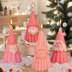 Strumenti artigianali 3D Babbo Natale Candela Stampo in silicone Fai da te Barbuto Umano Gesso Bambola Strumento di creazione di Natale Festa a casa Torta al cioccolato Decor Regalo YQ240115