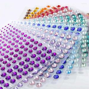 Nail Art Kits 20 Blatt DIY Verzierung Schmuck Bunte Edelstein Diamant Kristall Strass Aufkleber für Gesicht Nägel Handwerk Karten Dekorationen